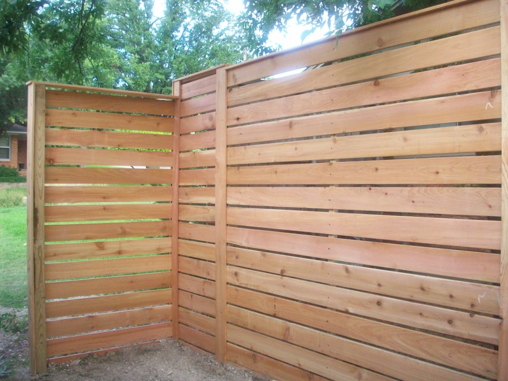 Front Corner of New Horizontal Fence