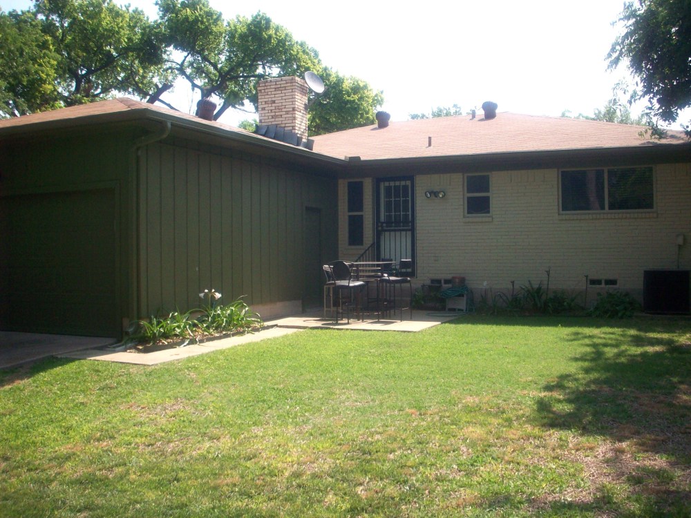 Back Patio when we Moved in