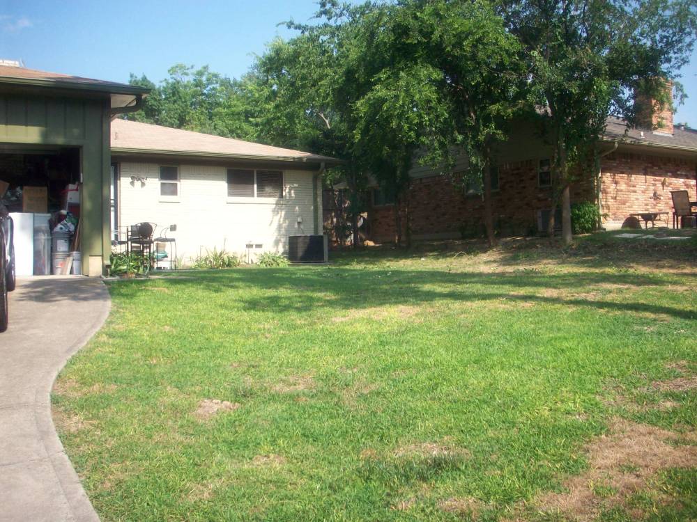 Back Yard with Chain Link Cleared Away