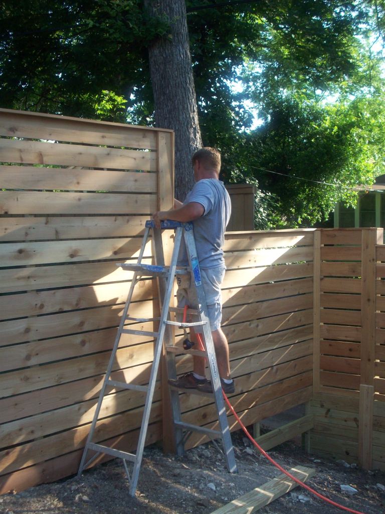 Jack Putting Some Finishing Touches on the Fence
