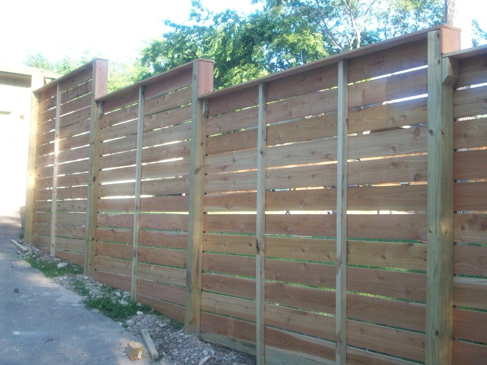 New Fence Along the Driveway
