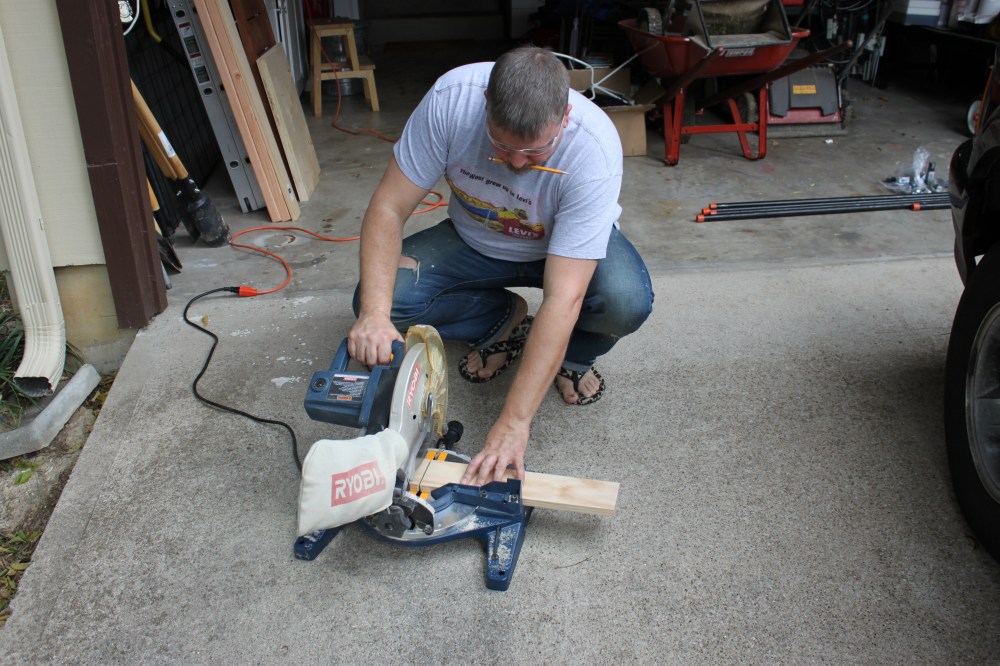Chop Saw the Frame in Flip Flops