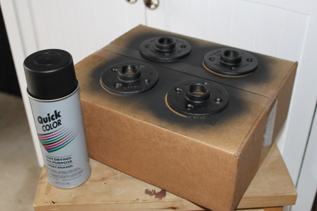 Spray Painted Flanges Spray the Flanges Black with 99 Cent Black Sparay Paint