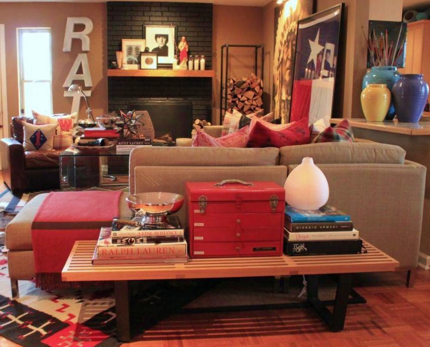 Back of the Sofa in the Cavender Den