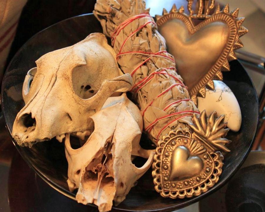 Bowl of Animal Skulls and Sage