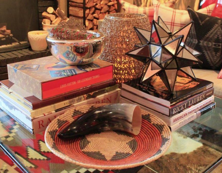 Coffee Table Styled in the Cavender Den