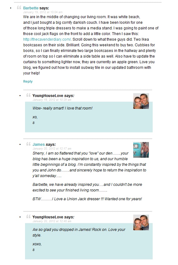 Young House Love Comment