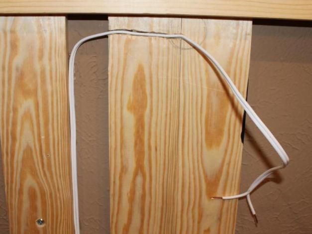 Close up of wire for lamps