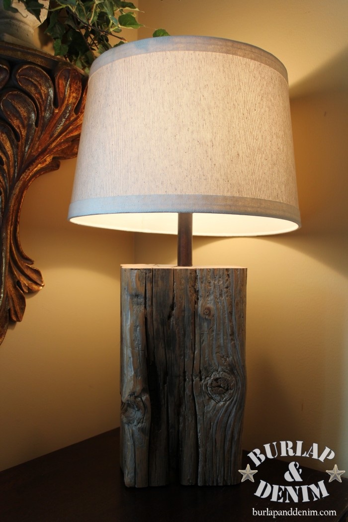 Salvaged Barn Beam Lamp