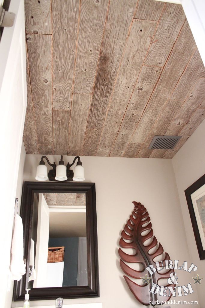Reclaimed Powder Room Ceiling (2)