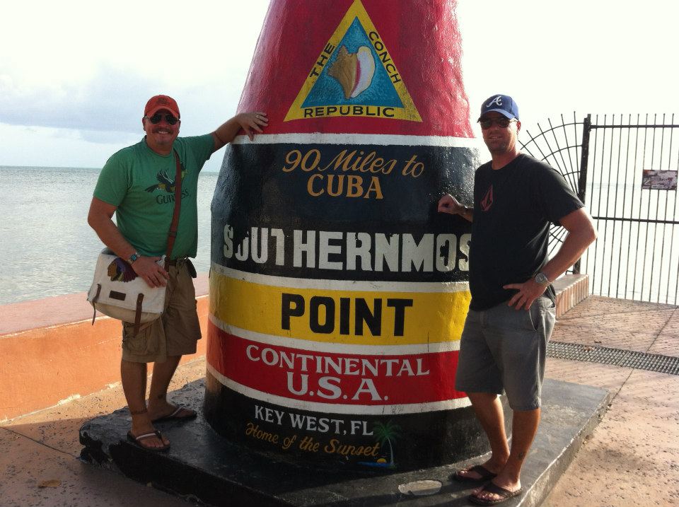 James and Ben at the Southernmost Point
