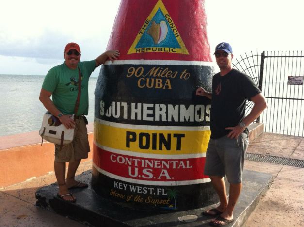 James and Ben at the Southernmost Point