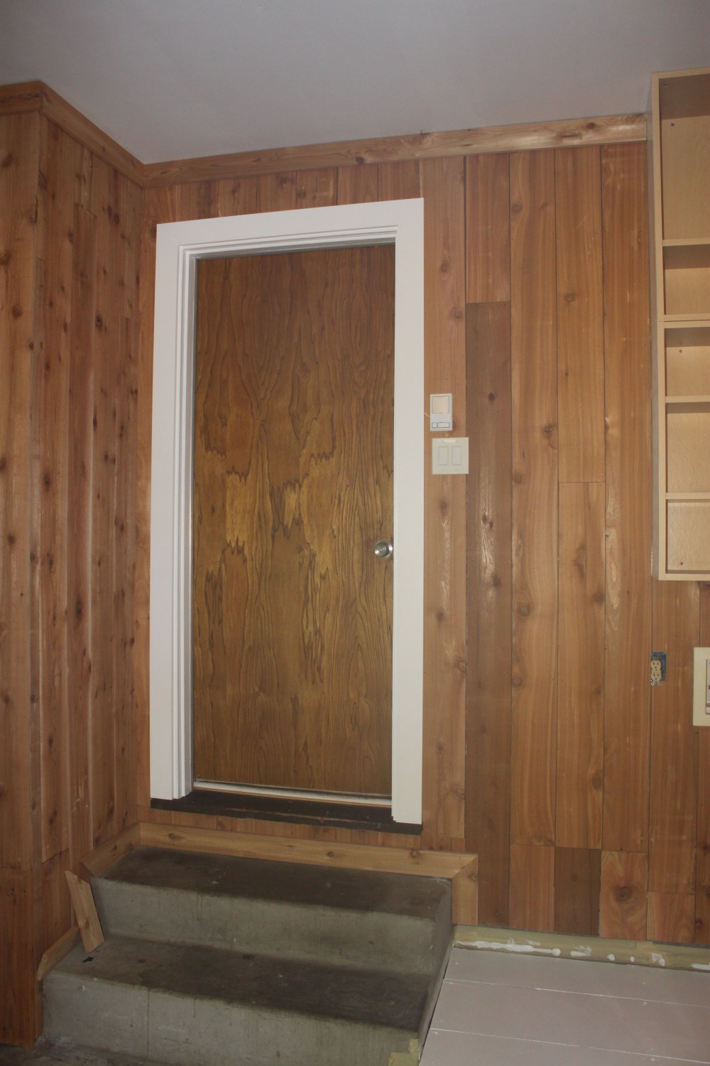 Garage Door with Cedar Walls