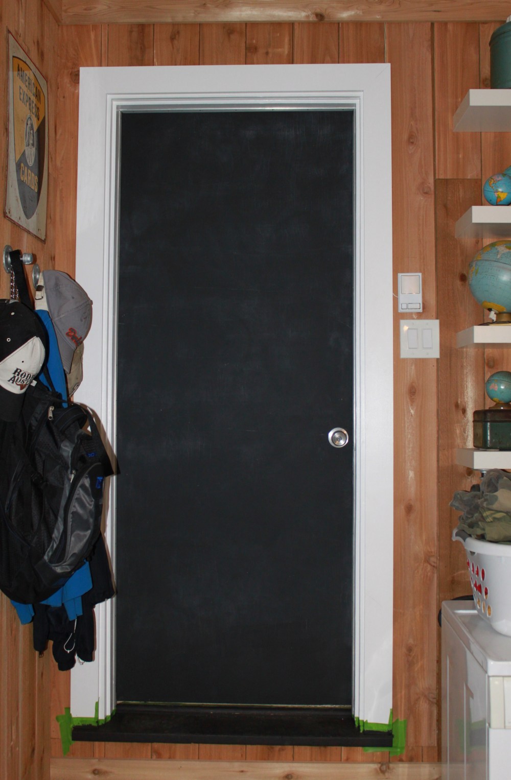 Garage Door Painted Chalkboard Black