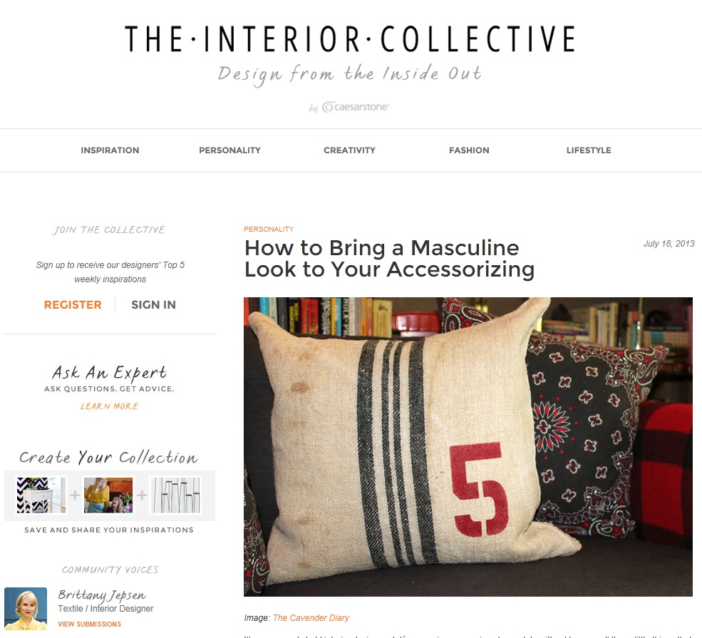 The Interior Collective - Masculine Look
