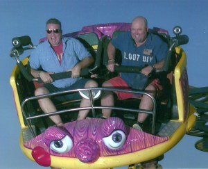 James and JAmie on the Crazy Mouse 2011