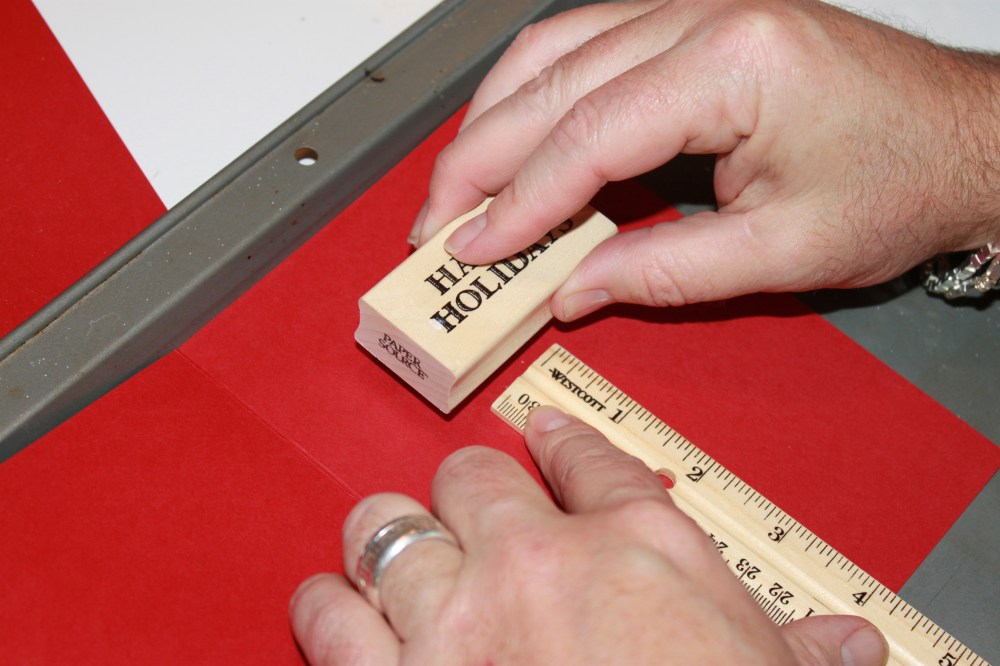 Setting the Stamp with a Ruler