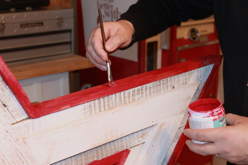 Touching up the Red Paint