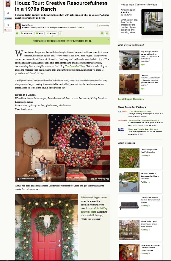 Creative Resourcefullness feature on HOUZZ