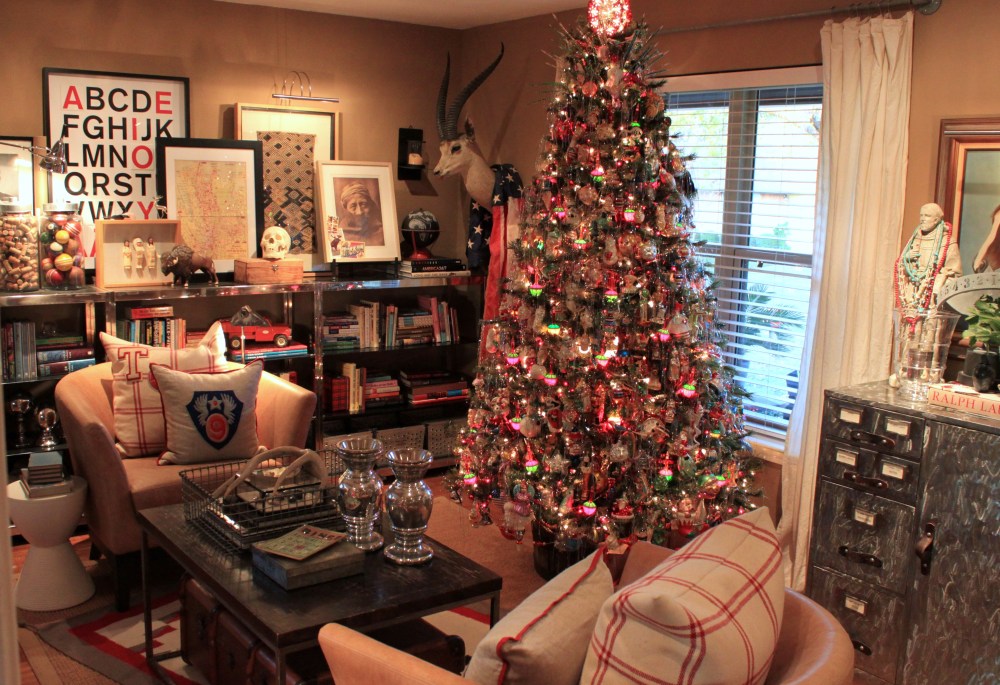 Living Room with Christmas Tree