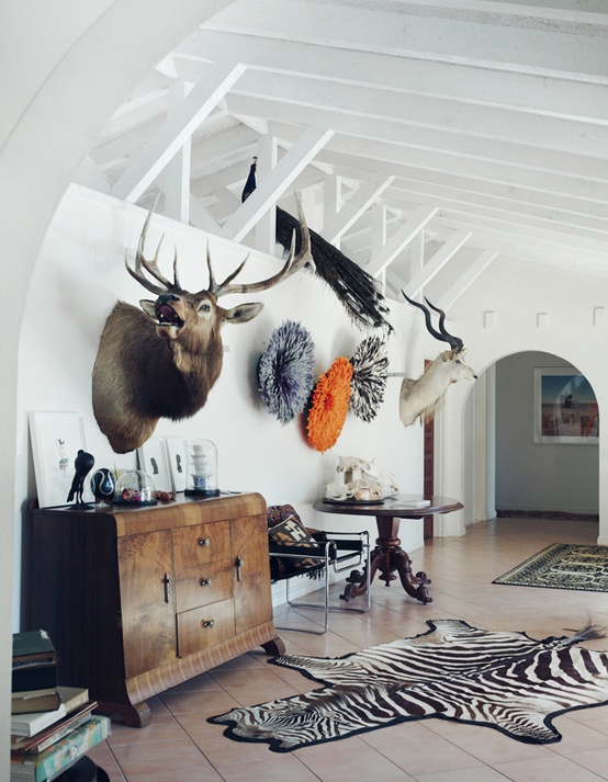 Elk and Zebra Rug
