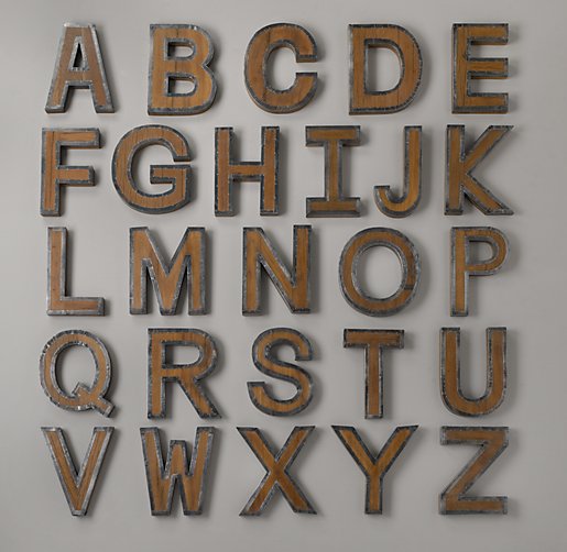 Restoration Hardware Vintage Letters