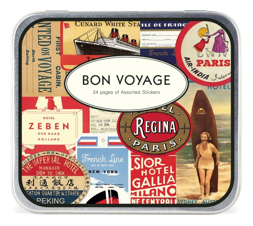 Cavallini Bon Voyage Travel Stickers