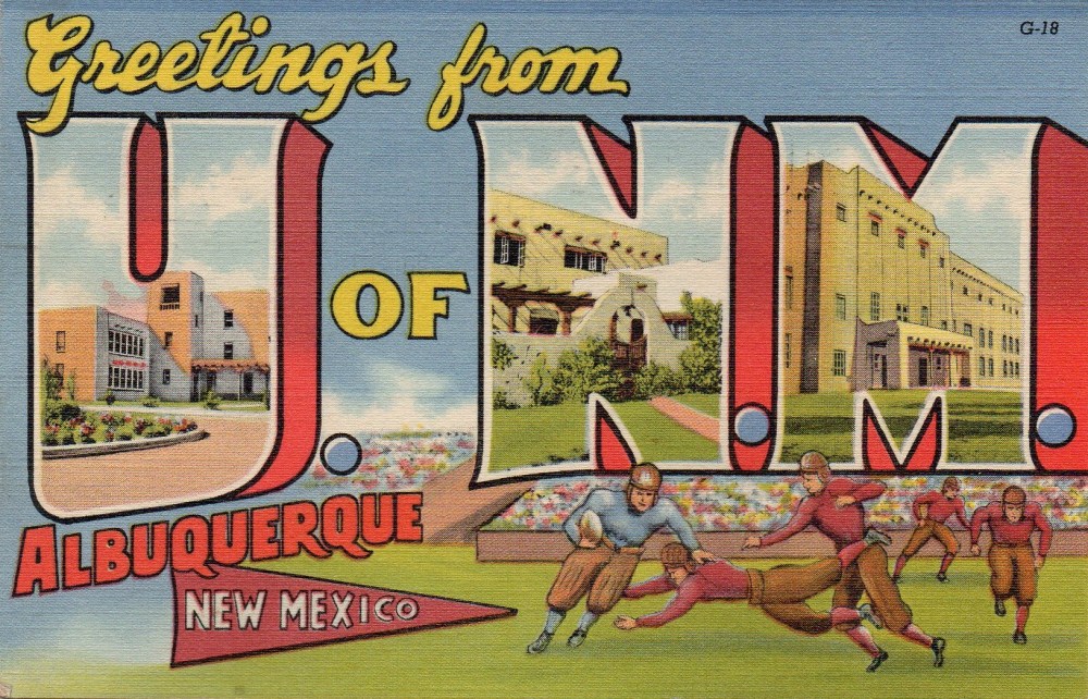 Vintage University of New Mexico Postcard