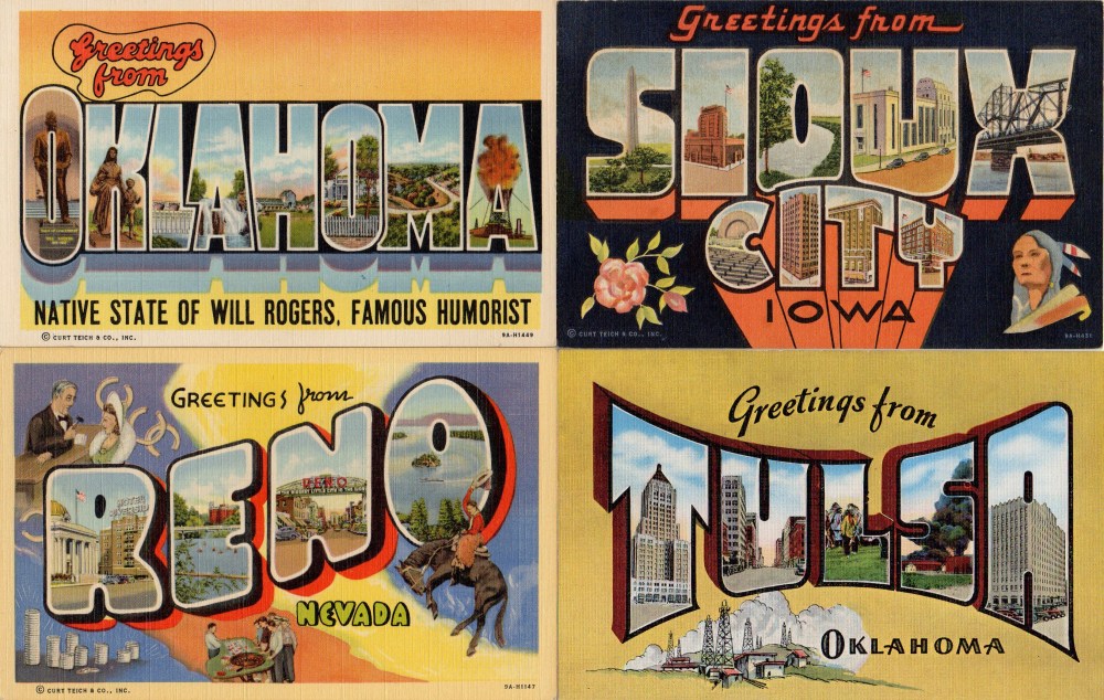 Vintage Linen Southwestern Postcards 2