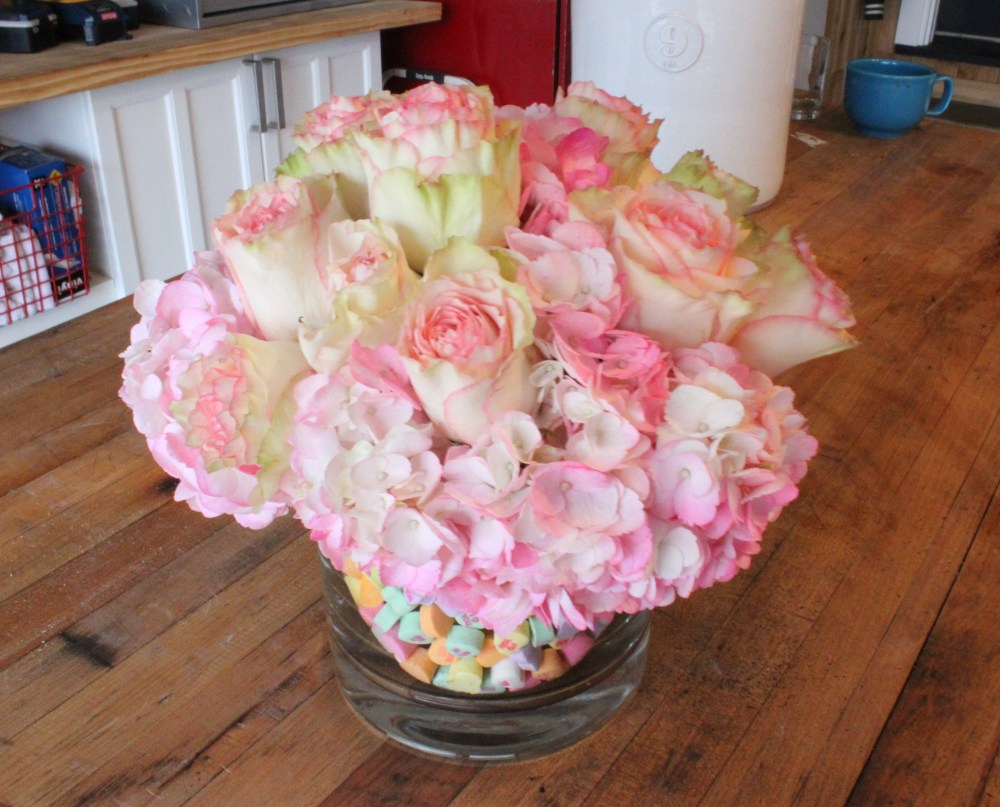 Hydrangea with Roses Added