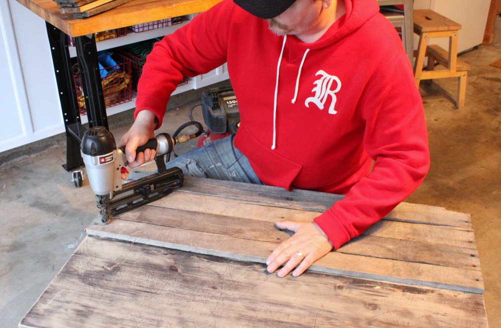 James Nailing the Boards Down