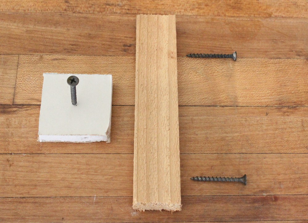 2 Inch Square of Drywall, Board and Drywall Screws