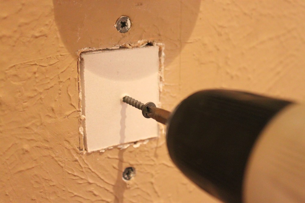 Screwing the Patch Piece in Place