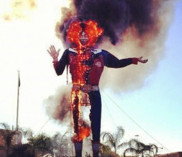 Big Tex on Fire