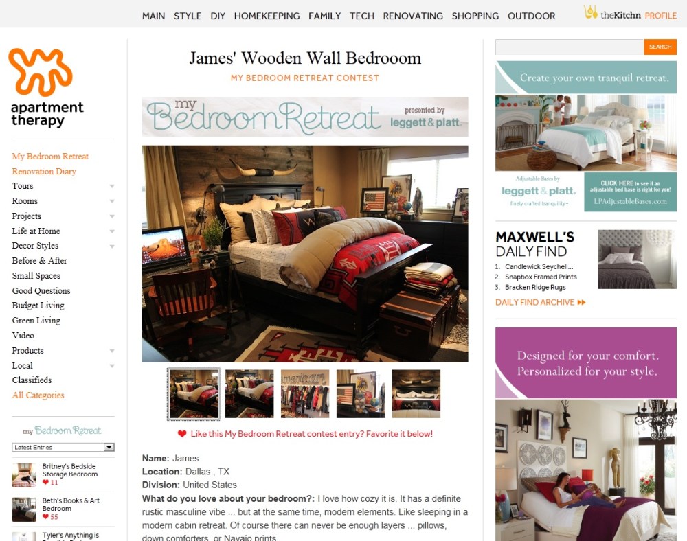 Apartment Therapy Bedroom Contest