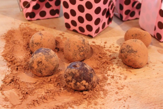 Homemade Truffles rolled in Cocoa Powder