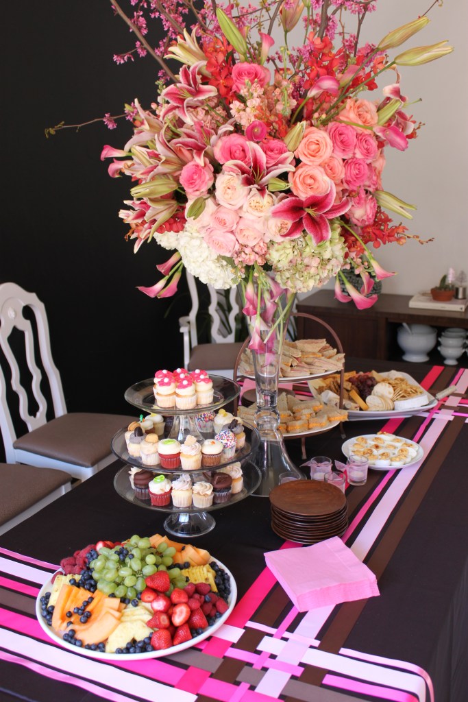 Buffet Table with Ivan's Parade Float Centerpiece