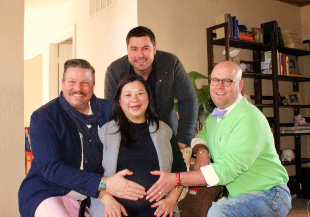 Kylie, Gert, James and Jamie at Maddie's Shower