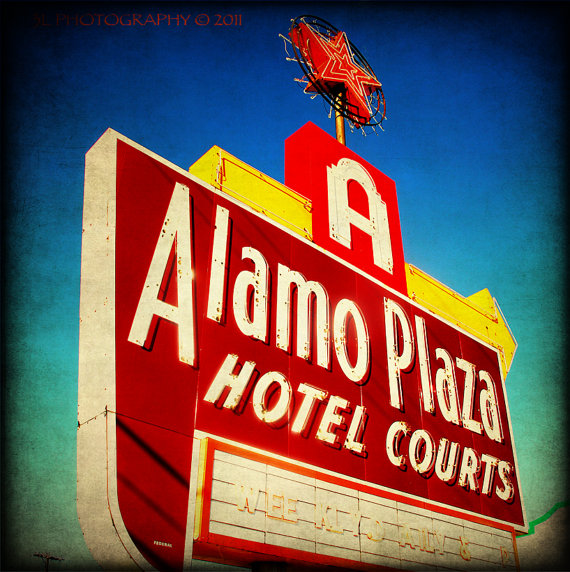 Alamo Plaza Sign from Etsy