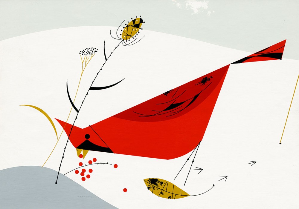 Charley Harper Cardinal In the Snow