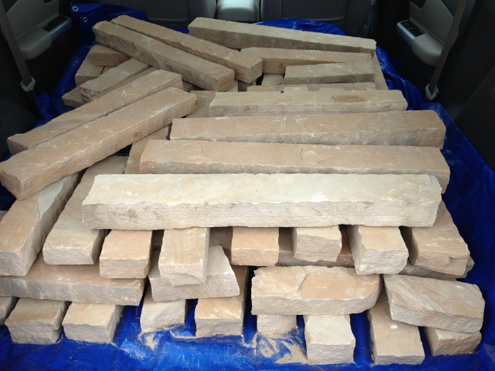 Jamie's Car Filled with Pavers