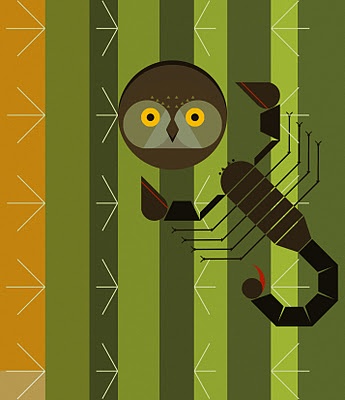 Charley Harper Own and Scorpion
