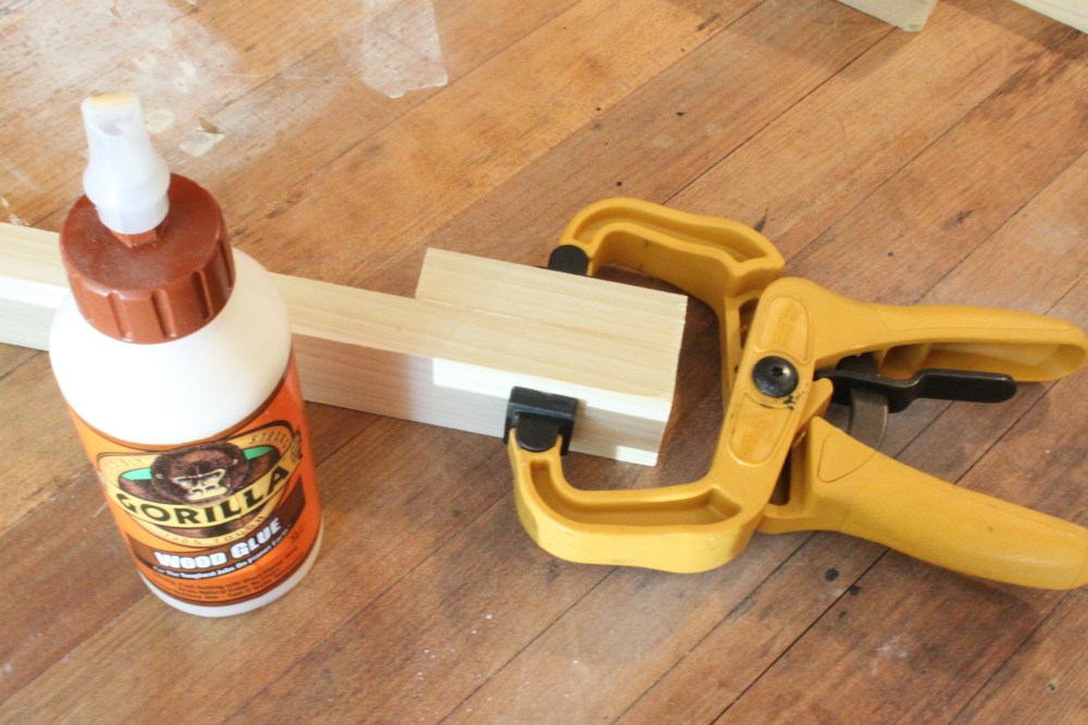 Glue and Clamp the small piece to the Spine