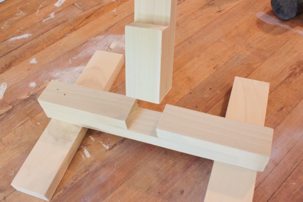 Insert the Spine into the Footings