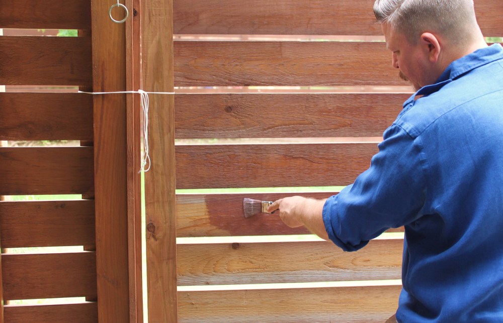 James Staining the Back Side of the Gate