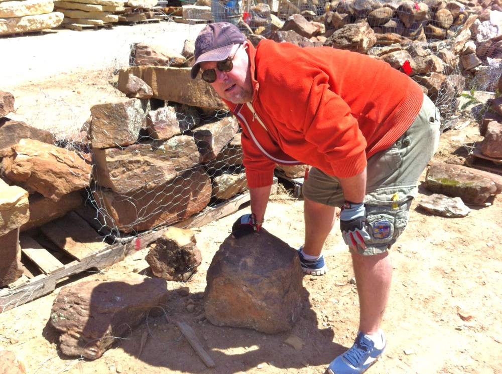 Jamie Selecting Rocks