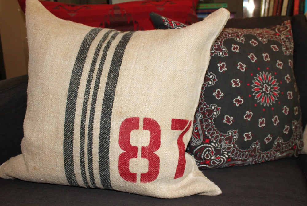 87 Pillow on the Sofa with Bandana Pillow