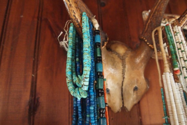 Beads Hanging off of Antlers at Seaweed's Beach House 