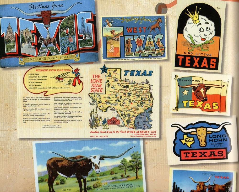 Page of Texas Postcards from Route 66 Book