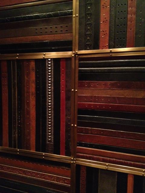 Vintage Belt walls in the Elevator